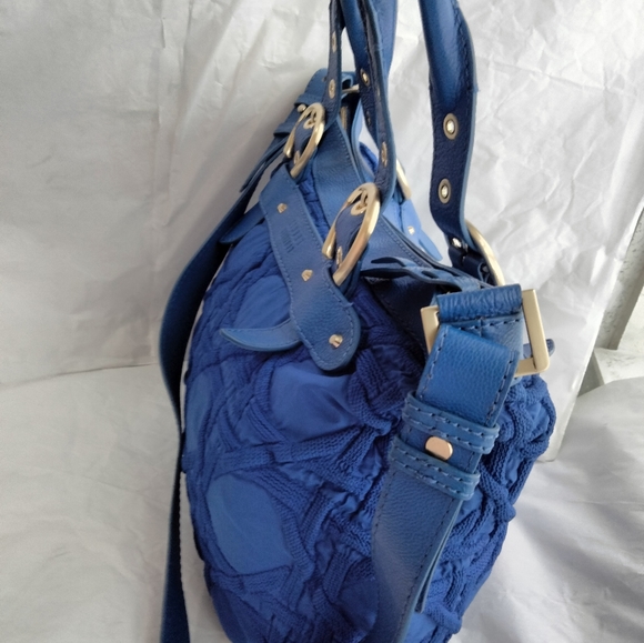 Stuart weitzman  blue leather and embroidered  hobo luxury bag - Picture 7 of 16